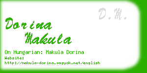 dorina makula business card